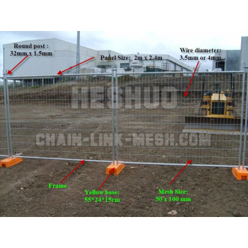 Hot-DIP Galvanized Australia Temporary Fence for Construction